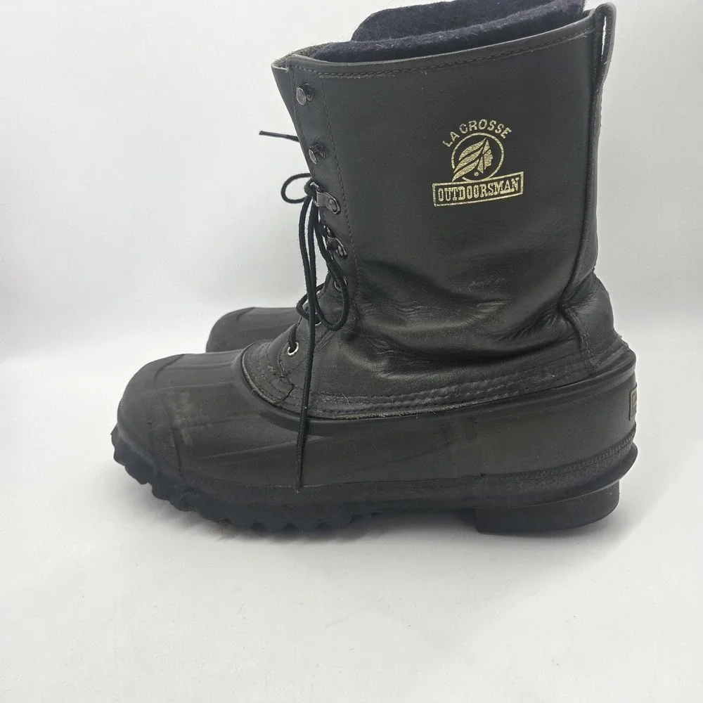 LaCrosse Iceman Leather Rubber Insulated Lined Winter Fishing Boots - Men's 11